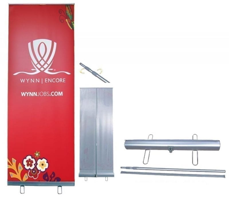 39" adjustable retractable banner stand