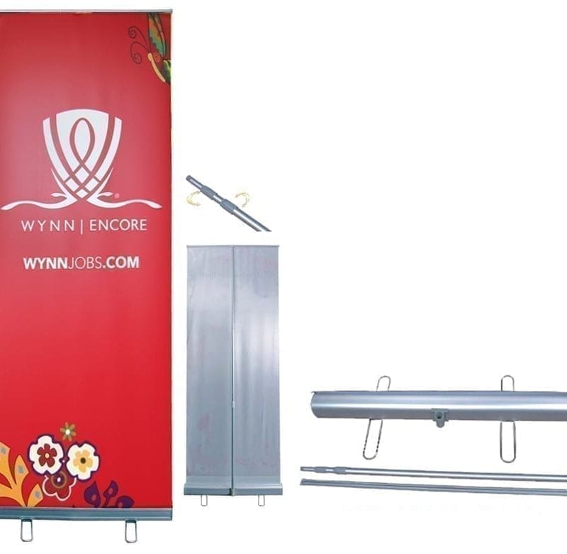 39" adjustable retractable banner stand