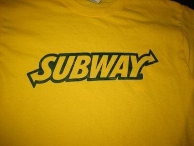 subway imprinted t shirts