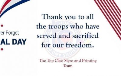 top class signs and printing sales and marketing memorial day