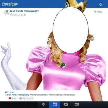 princess face cutout