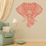 Bohemian boho indian elephant wall art