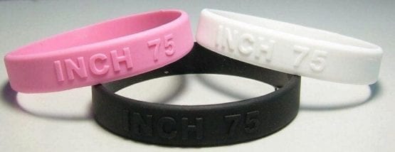 Embossed silicone wristbands