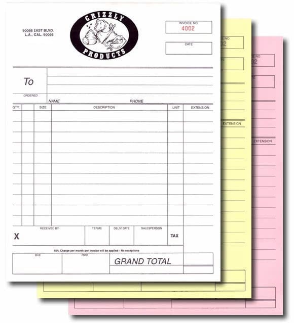 ncr forms carbonless forms printing and custom receipt books